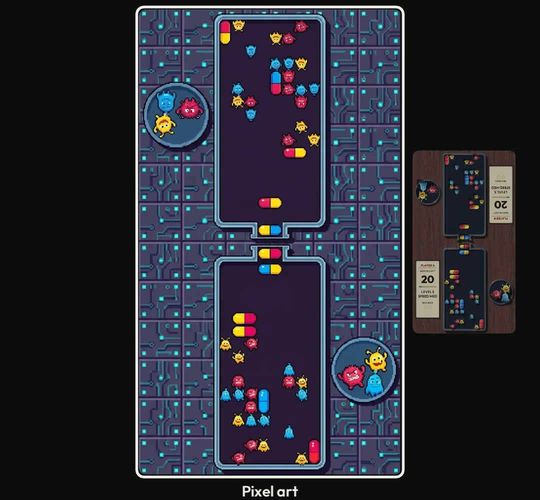 Look 1 of 4: pixel art
