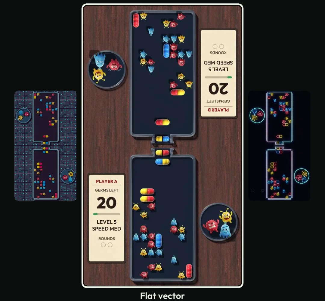 Look 2 of 4: flat vector