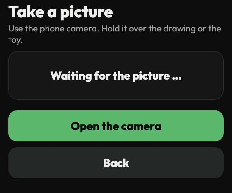 The phone: Open the camera