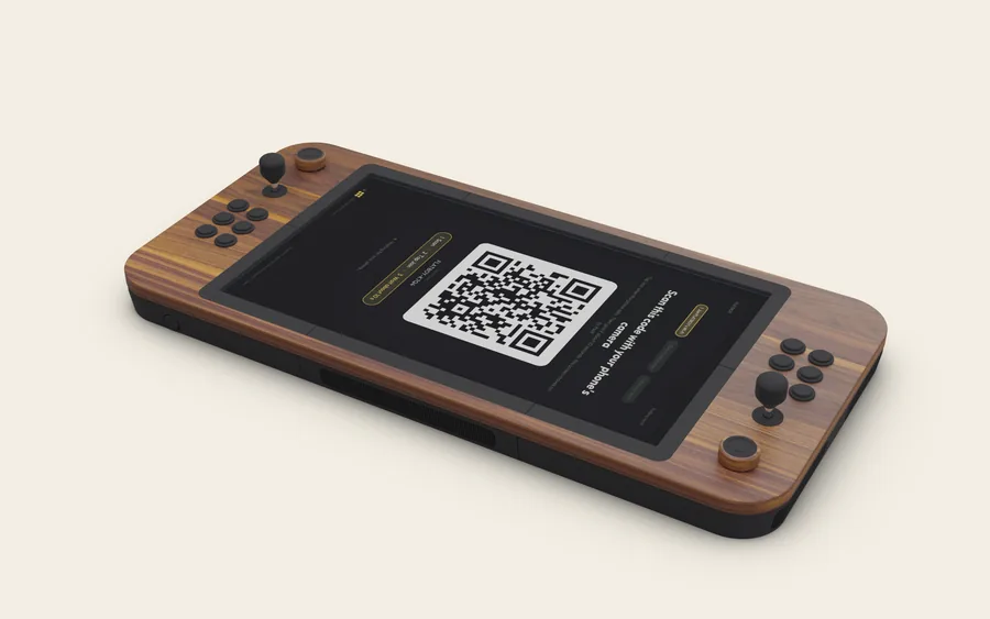 Setting up with a phone: render of the FLATBOY table